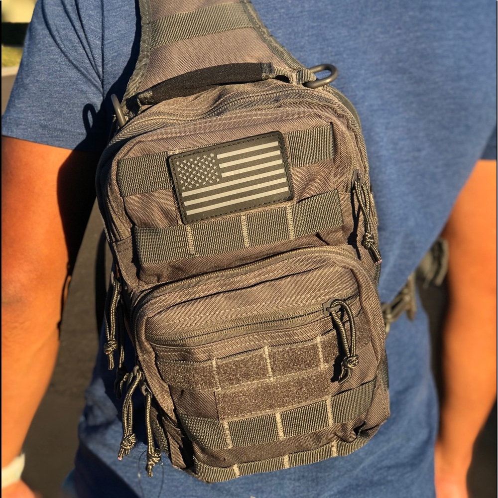 Grey Tactical Sling Bag